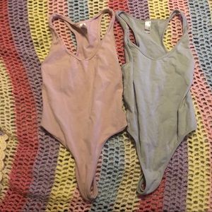 2 leotard thong back one piece